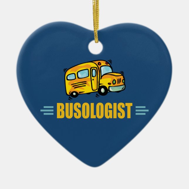 Funny Yellow School Busfahrer humorvoll Keramikornament (Vorne)