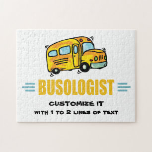 Funny Yellow School Busfahrer humorvoll Puzzle