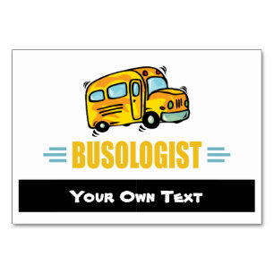 Funny Yellow School Busfahrer humorvoll Tischnummer