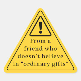 Funny Yellow Warning Sticker | Happiness Alert