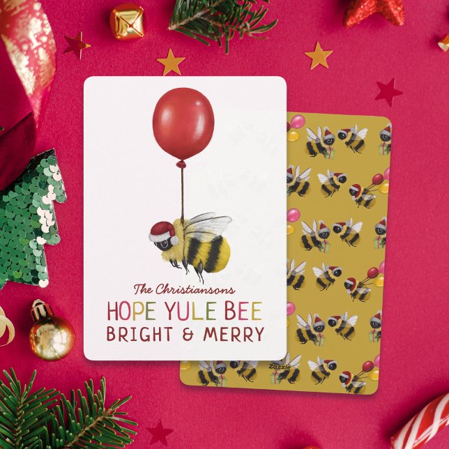 Funny Yellow Weihnachten Bee Merry and Bright Chri (Von Creator hochgeladen)
