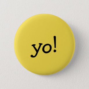 Funny Yellow yo! Grußwortmeldung Button