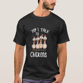 Funny Yep Ich spreche mit Hühnern Sprichwort lange T-Shirt
