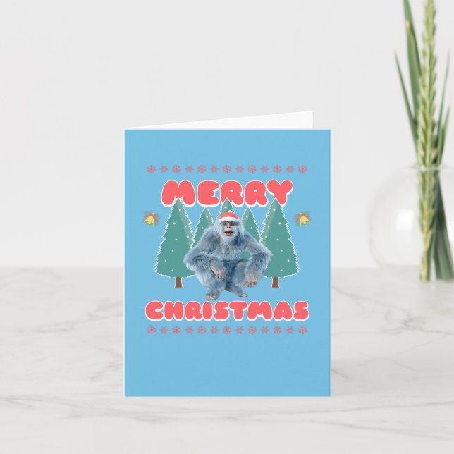Funny Yeti - Frohe Weihnachten (Vorderseite)