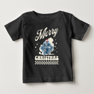 Funny Yeti - Frohe Weihnachten Baby T-shirt