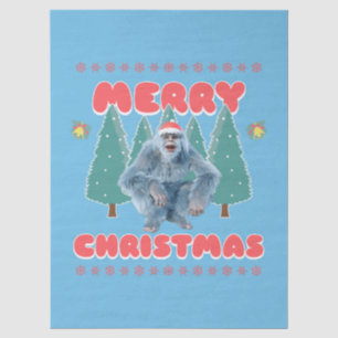 Funny Yeti - Frohe Weihnachten Seidenpapier