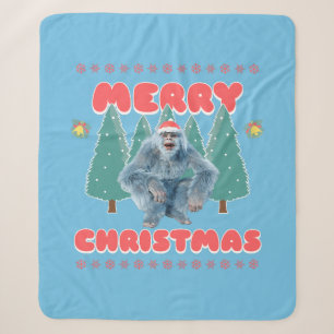 Funny Yeti - Frohe Weihnachten Sherpadecke