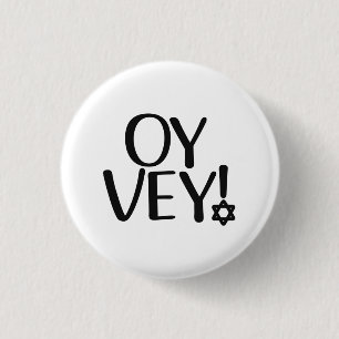 Funny Yiddish Phrase - Oy Vey, jüdisches Weihnacht Button