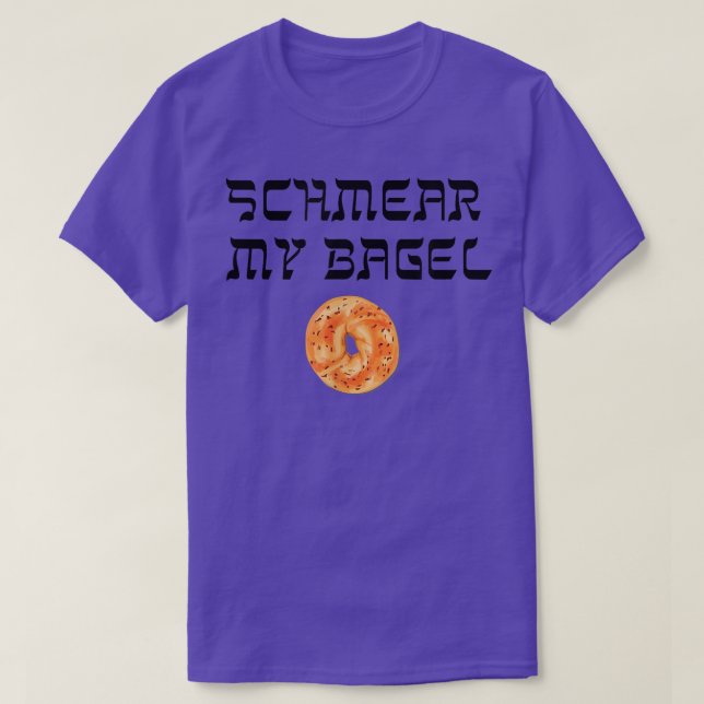 Funny Yiddish Schmear My Bagel T-Shirt Jüdischer S (Design vorne)