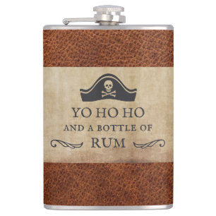 Funny Yo Ho Ho und eine Flasche Rum Pirate Flachmann