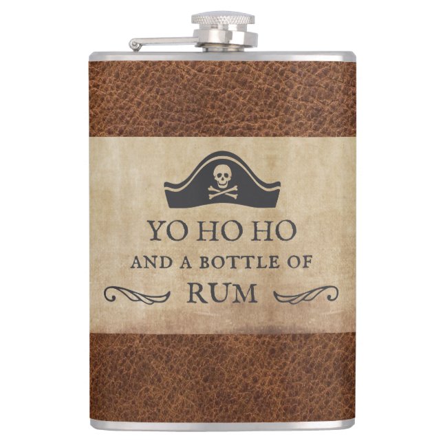 Funny Yo Ho Ho und eine Flasche Rum Pirate Flachmann (Vorderseite)
