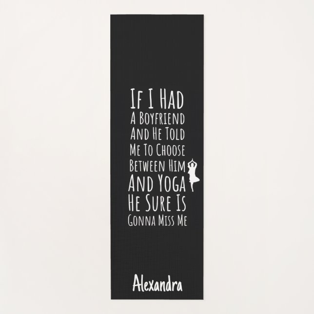 Funny Yoga Gifts For Her Girls Women Humor Joke Yogamatte (Vorderseite)