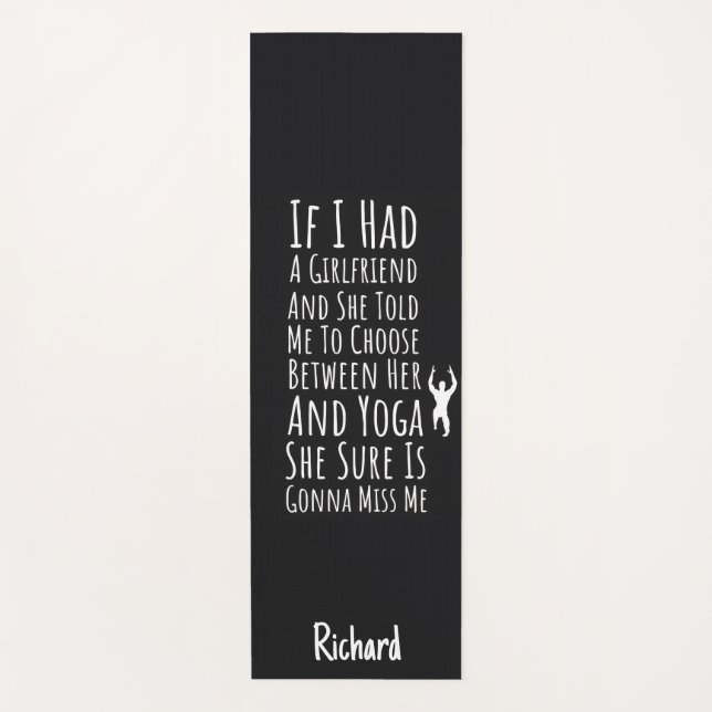 Funny Yoga Gifts For Him Men Boys Humor Exercise Yogamatte (Vorderseite)