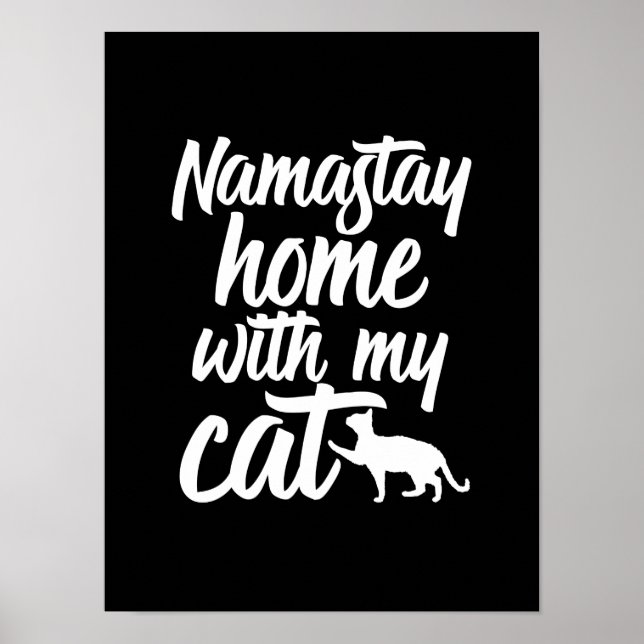 Funny Yoga Kitten Lover Namastay Zuhause mit meine Poster (Vorne)