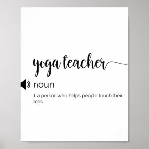 Funny Yoga Lehrer Definition Poster