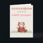 Funny Yoga Meditation Cat Humore Friend Geburtstag Karte<br><div class="desc">Eine lustige und niedliche Cartoon Katze in Yogaposition, die Meditation und Gesang "ohma wünsche Ihnen glücklichen Geburtstag". Ein schöner Witz, eine personalisierte Geburtstagskarte für eine Mutter, Schwester, Ehefrau, Nichte, beste Freundin oder jede Frau, die Yoga, Meditation, Spiritualität und Spaß Liebe. Sie können den Text sowohl innen als auch vorne auf...</div>
