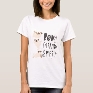 Funny Yoga Möpsen T-Shirt