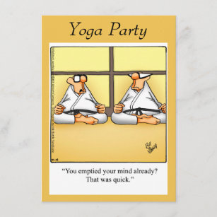 Funny Yoga Party Einladungen