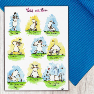 Funny Yoga Postkarte