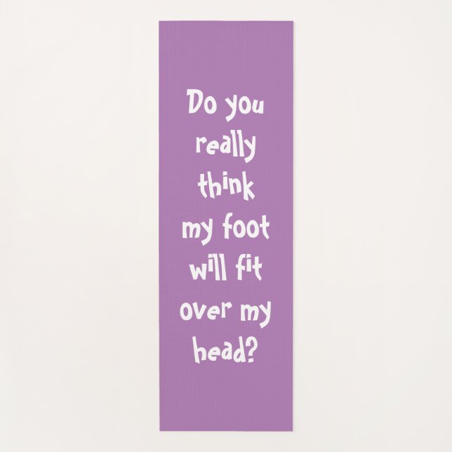 Funny Yoga Quote Lavender Yogamatte (Vorderseite)