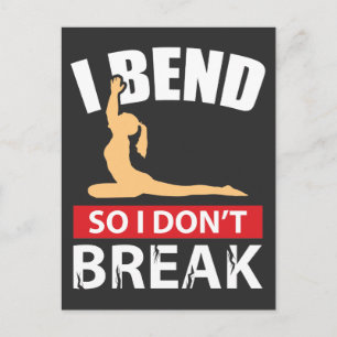 Funny Yoga Sprichwort Postkarte
