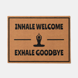 Funny Yoga Zen Meditation Spaß Rustikal Minimalist Fußmatte