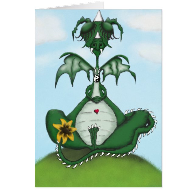 Funny Yogi Dragon Painting (Vorne)