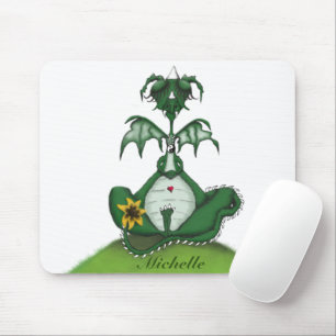 Funny Yogi Dragon Painting Mousepad