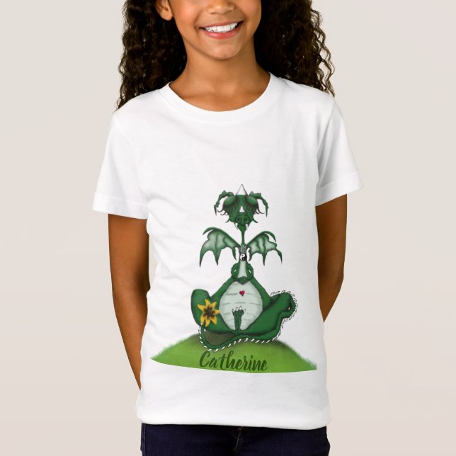 Funny Yogi Dragon Painting T-Shirt (Vorderseite)