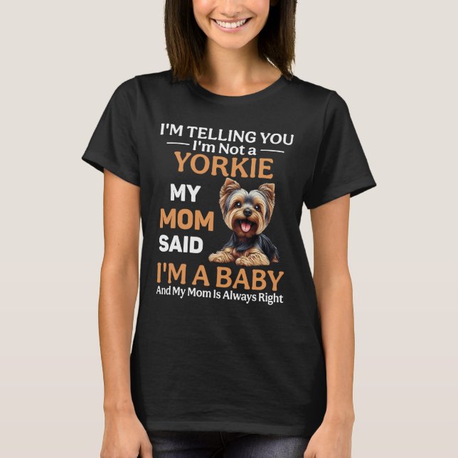 Funny Yorkie Dog T-Shirt (Vorderseite)