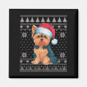 Funny Yorkie Dog Ugly Weihnachtssüßer Weihnachtsfe Magnet