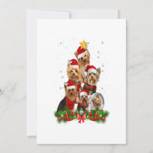 Funny Yorkshire Terrier Dog Christmas Tree Gift Ankündigung