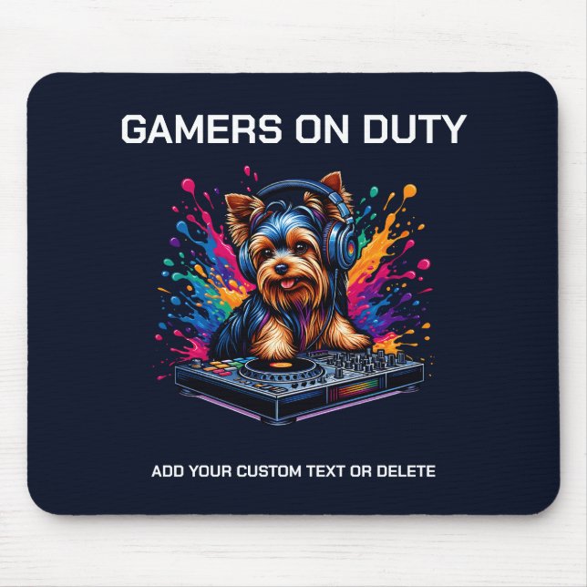 Funny Yorkshire Terrier Gaming Animal Lover Gesche Mousepad (Vorne)