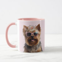 Funny Yorkshire Terrier mit Sonnenbrille