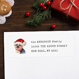 Funny Yorkshire Terrier Xmas Dog Rücksendeadresse