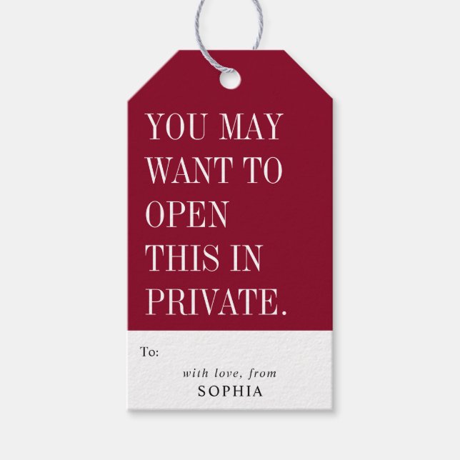 Funny You May Want To Open This In Private Geschenkanhänger (Vorderseite)