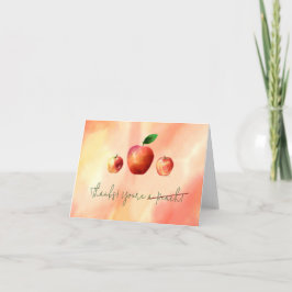 Funny 'You re a Peach' Crossed Out Card mit Apple Dankeskarte