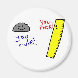 Funny "You Rock, You Rule" Produkte Magnet