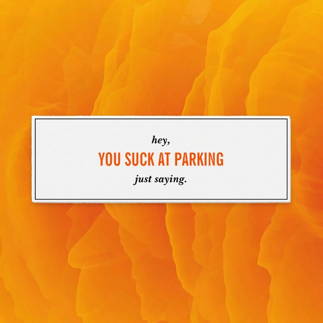 Funny You Sind zum Kotzen at Parking Skinny Busine (Funny You Suck At Parking Skinny Business Cards)