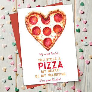 Funny you Stole a Pizza My Heart Valentine's Card Feiertagskarte