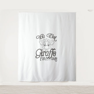 Funny You Wt Giraffe Ich bin Niedlich - Giraffe Lo Wandteppich