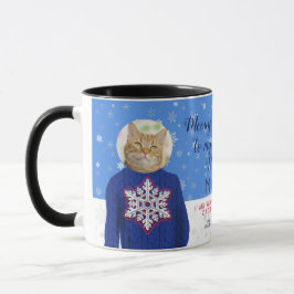 Funny your cat In Ugg Christmas Sweater Foto Tasse