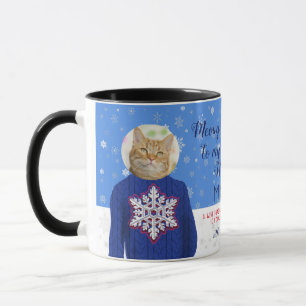 Funny your cat In Ugg Christmas Sweater Foto Tasse