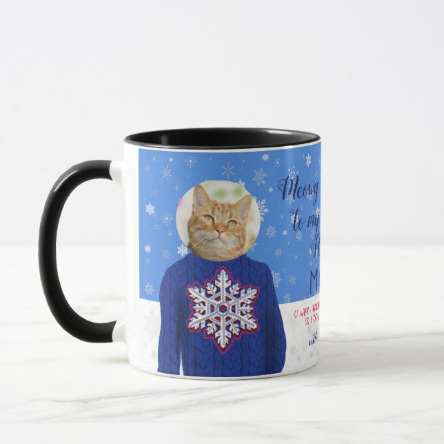 Funny your cat In Ugg Christmas Sweater Foto Tasse (Links)