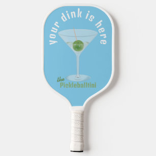 Funny Your Dink is Here Pickle Martini - Blau Pickleball Schläger