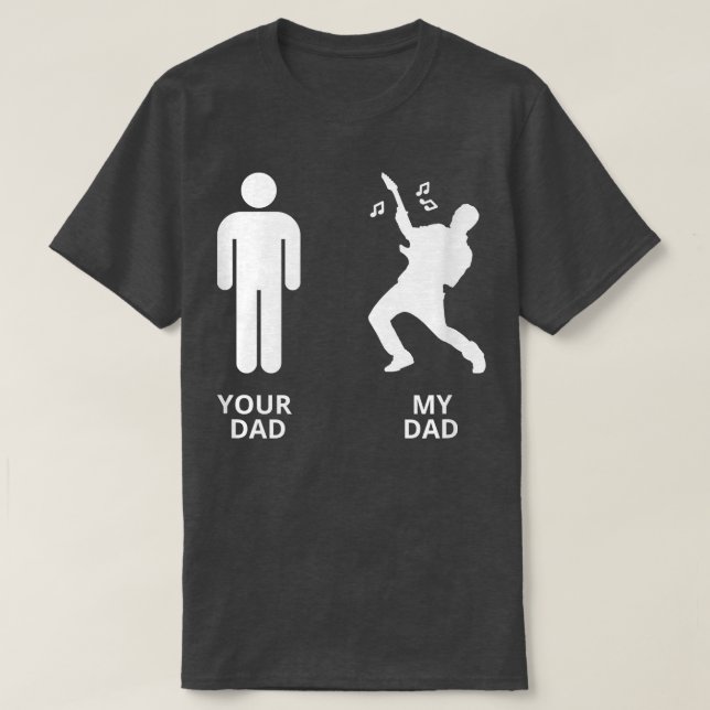 Funny Your Vater vs My Daddy Guitar Musician Acous T-Shirt (Design vorne)