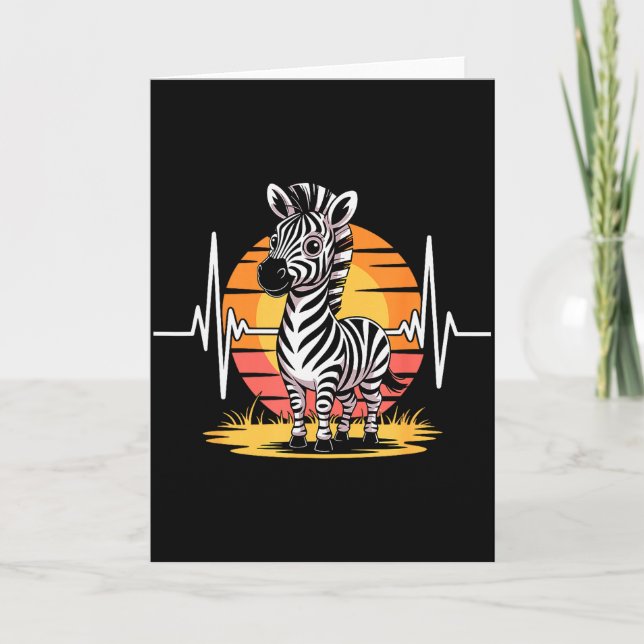 Funny Zebra Art For Men Women Kids Zebra Animal Pr Karte (Vorderseite)