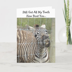 Funny Zebra Birthday Karte