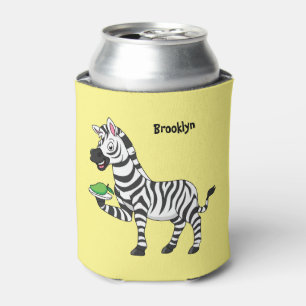 Funny Zebra Cartoon Illustration Dosenkühler