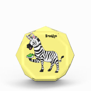 Funny Zebra Cartoon Illustration Fotoblock